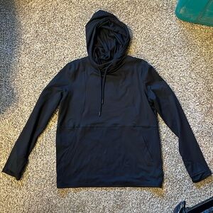 Mono B hoodie with thumb holes and cowl neck